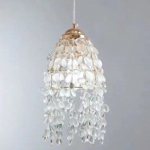 Nouveau design Lustre en cristal doré à branches, motif floral et pampilles en forme de pièces de monnaie, pour escalier, villa, hall - Product Image 4