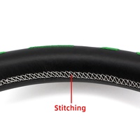 Universel 13 ''330mm Rose/vert/rouge Broderie Car Racing Drifting Sport Volant