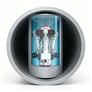 Robot d'inspection de canalisations étanche IP68 avec caméra flexible pour traverser horizontalement, verticalement et à 90 degrés °   Courbes à l'intérieur des tuyaux - Product Image 4