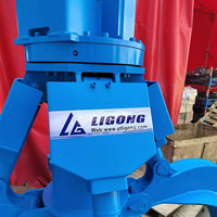 Grippage de lotus rotatif durable à quatre griffes pour le recyclage des déchets, grappin hydraulique à peau d'orange pour pelle de 15 à 20 tonnes
