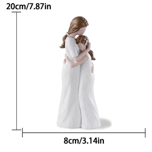 Estatua Decorativa de Resina de Madre e Hija Abrazándose, Decoración para el Hogar, Regalo para el Día de la Madre y Cumpleaños - Product Image 2