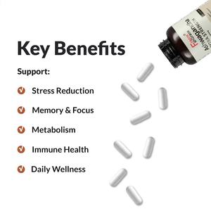 Suplemento Premium de Extractos de Raíz de Ashwagandha para Hombres y Mujeres, Apoyo Inmunológico, Cápsulas Herbales de Raíz de Ashwagandha - Product Image 3