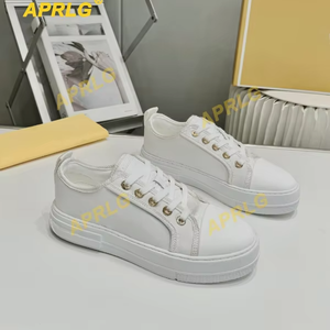 Zapatillas Casuales para Mujer, Populares, Blancas, con Cordones, para Tenis y Running, con Forro de Cuero Genuino, para Caminar en Primavera - Product Image 6