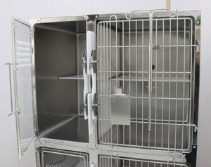 Longermay vétérinaire haute résistance acrylique pompage conseil conception <span class=keywords><strong>Pet</strong></span> chat chien Cage en acier inoxydable - Product Image 5