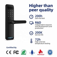 Serrure de porte intelligente numérique électronique Wifi avec entrée sans clé, mot de passe et connexion Ttlock