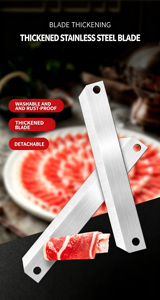 Picadora de carne eléctrica de acero inoxidable, monofásica, automática, para procesar salchichas y masa para dumplings. - Product Image 4