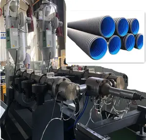 Fabricante de máquina de fabricação de plástico, hdpe, parede dupla, máquina de fabricação de subsuperfícies enrolada