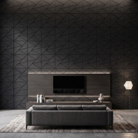 Adesivo de Parede Decorativo 3D Esculpido em Fibra de Poliéster, Fácil de Instalar, Removível e Absorvente de Som