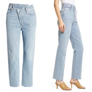 กางเกงยีนส์แฟชั่นผู้หญิงทรงครอสคอร์ส เอวสูง ผ้าฝ้ายเนื้อบาง ไม่ยืดหยุ่น - Product Image 6