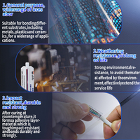 Adhésif structurel époxy AB haute résistance Wanjian 50 ml, entièrement transparent, pour le collage de métaux, céramique, plastique, bois, positionnement rapide