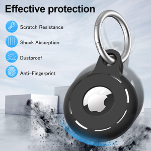 Protección general Anti pérdida a prueba de golpes <span class=keywords><strong>Gps</strong></span> mascotas silicona suave perro <span class=keywords><strong>Airtag</strong></span> titular con ganchos de llavero para Apple Airtags - Product Image 2