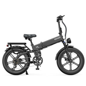 ओविवो 250w 750w 20h 25 किमी/घंटा उच्च टोक़ 20 इंच वसा टायर फोल्डिंग साइकिल 48 वी इलेक्ट्रिक हाइब्रिड बाइक निलंबन हाइड्रोलिक डिस्क ब्रेक - Product Image 5