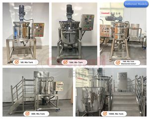 Mezclador multifunción de acero inoxidable, equipo de mezcla de líquidos cosméticos químicos, tanque de mezcla de doble camisa con <span class=keywords><strong>agitador</strong></span> - Product Image 2