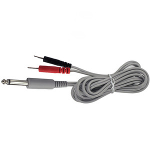 Aanpasbare 6.35Mm Ecg Koperen Kabel Pvc Isolatie 2 Lood 2.0Mm <span class=keywords><strong>Eeg</strong></span> Plug 6.35Mm Audio Plug 2.0Mm Pin <span class=keywords><strong>Eeg</strong></span> Kabel - Product Image 6