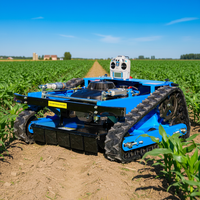 Tondeuse robot à moteur puissant, largeur de coupe 120 cm, télécommandée, sur chenilles, broyeur à fléaux