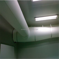 Conduit d'air rond en tissu de conception contemporaine Tube de ventilation flexible et plat pour CA/chauffage pour les applications de blanchisserie
