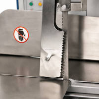 Scie à viande et à os semi-automatique industrielle en acier inoxydable de grande taille, moteur 380V, capacité 800KG pour bœuf, porc, côtes