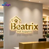 Enseigne commerciale rétroéclairée à LED, surface en acier inoxydable, rainure de guidage lumineux en acrylique, étanche IP65, pour maison, bureau, hôtel, magasin, devanture de commerce