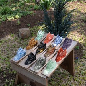 Grosir batu permata kristal alami kepala naga diukir penyembuhan, batu kristal kepala naga patung kerajinan kristal lainnya - Product Image 1