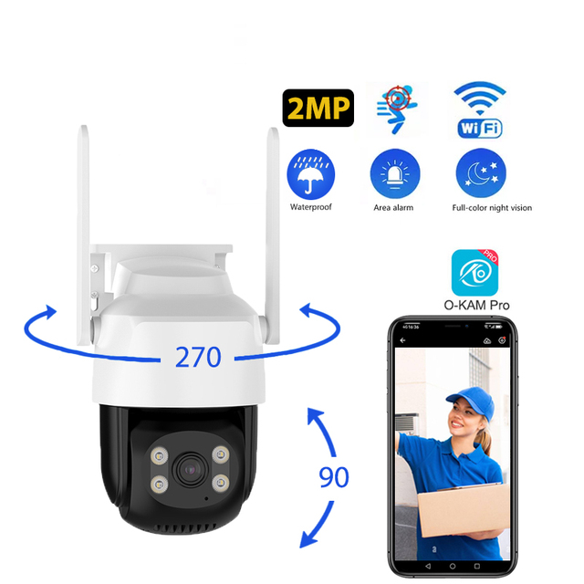Dome Mini 2MP Network Smart Hd Outdoor Camera Ptz Surveillance Wired Wifi Wireless Cctv Camera Ip Security Camera