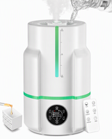 Humidificateur compact avec télécommande, capacité de 6 L et humidification de 350 ml/h