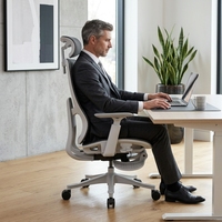 Chaise de bureau ergonomique pivotante en maille robuste, inclinable, réglable, confortable, de qualité supérieure, avec repose-pieds, vente en gros