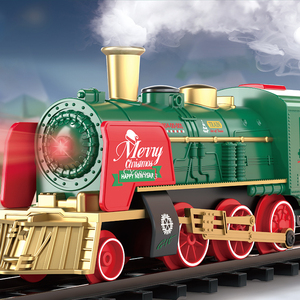 Cypress 2025 New <span class=keywords><strong>Arrival</strong></span> giáng sinh điện theo dõi <span class=keywords><strong>Train</strong></span> với Lights & âm thanh B/O Xmas Quà Tặng đường sắt Trains đồ chơi Set cho trẻ em - Product Image 1