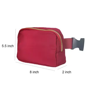 Ybn bolsa unissex de nylon para viagens, mini cinto com alça ajustável para viagens, corrida e caminhadas