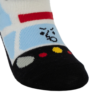Chaussettes en coton de dessin animé de voiture d'équipage élevé pour petits garçons tricotées avec le logo à la manchette pour la saison de printemps - Product Image 2
