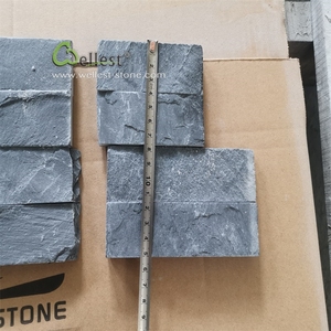 Bán Sỉ Đá Đen Tự Nhiên Hình Chữ Z Lồng Vào Nhau Gờ Xếp Chồng Lên Nhau Văn Hóa Đá Tường Panel - Product Image 6