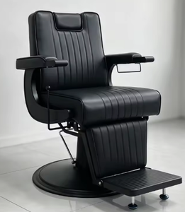 Custom Durable Black Hair Salon Chair Wholesale Luxury Vintage Barber Chair for Hair Salon - Product Image 4
