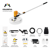 Brosse de nettoyage de panneaux solaires avec moteur sans balais 24V et batterie lithium double puissance