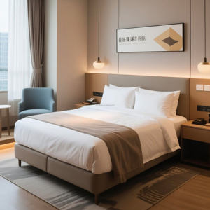 Ensemble de meubles de chambre à coucher pour hôtel 5 étoiles moderne, en bois massif, personnalisé par l'usine, pour salon et chambre à coucher - Product Image 3