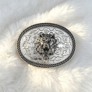 Boucle de ceinture personnalisée de luxe en alliage, style western vintage en forme de cœur, avec lettres dorées imprimées par transfert thermique - Product Image 2