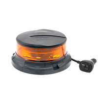 Luz de Advertencia Magnética Recargable Emark SAE, 42 LED Ámbar, Lámpara de Emergencia Giratoria, Montaje en Poste con Tornillo DIN, 10-30V