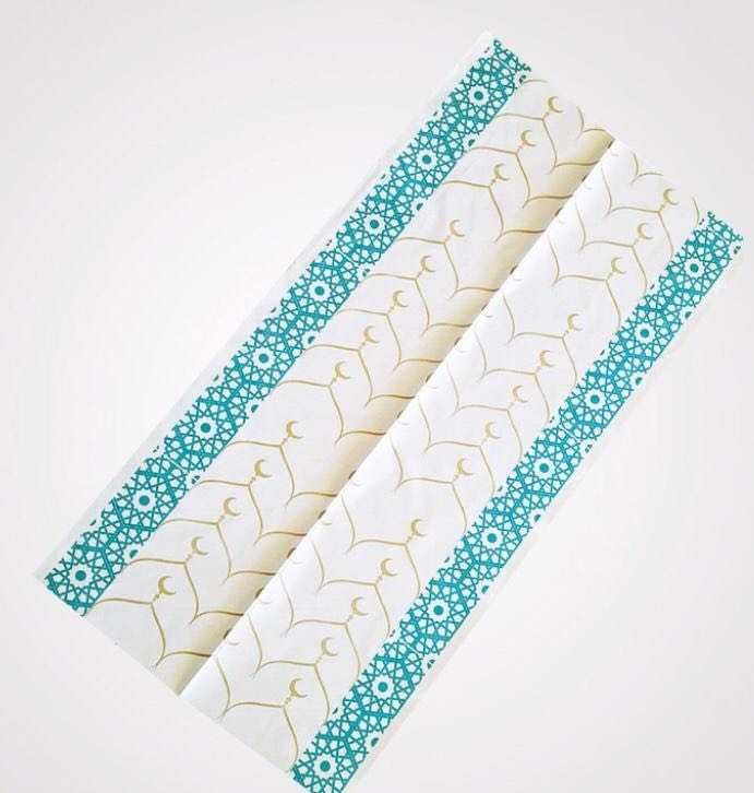 Оптовая продажа, дешевый бумажный одноразовый муслиновый молитвенный коврик с принтом на заказ, защита окружающей среды