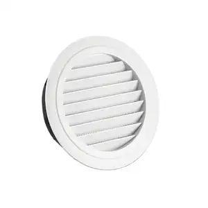 High quality fresh air vent grille ABS white round weatherproof louver