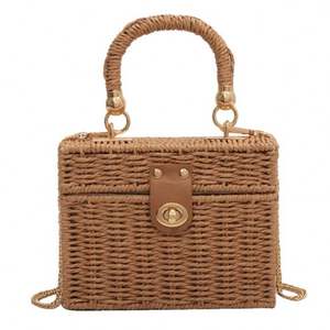 Bolsos de Compras <span class=keywords><strong>Grandes</strong></span> de Verano de Alta Calidad Tejidos de Paja, Bolsos de Mano Hechos a Mano para Mujer, Bolsos de <span class=keywords><strong>Playa</strong></span> de Paja - Product Image 1