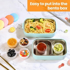 6/12PCS 2oz Salad Dressing Containers with Lids Leakproof Microwave Safe Sauce Cups for Lunch Box Picnics Meal Prep Kitchen Stor - Product Image 6
