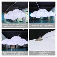 Ballon publicitaire en PVC personnalisable, nuage blanc gonflable avec ventilateur intégré, imperméable, taille personnalisable pour les expositions