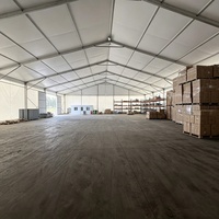Tente d'entrepôt en aluminium résistante au vent et à la neige, grande auvent de stockage logistique industrielle extérieur