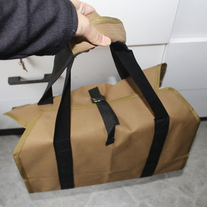 CHRT Heavy Duty borsa per legna da ardere borsa per camino in tela cerata accessori per stufa fieno trasporto legna da ardere portalegna per il campeggio - Product Image 3