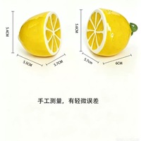 Ensemble créatif de salières et poivrières en céramique en forme de citron, compatibles lave-vaisselle, pour le petit-déjeuner et les assaisonnements domestiques