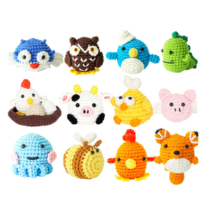 <span class=keywords><strong>Kit</strong></span> de crochet fait main pour débutants bricolage tricot animal plante légume bricolage paquet de matériel - Product Image 1