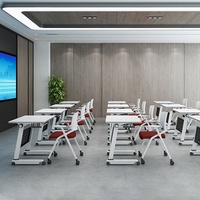 Bureau pliable portable pour le travail à domicile, bureau d'étudiant, table de travail, salle de formation rotative, table de cours, table d'université