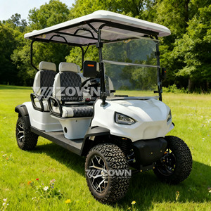 Carrito de Golf Eléctrico Premium para 4 Pasajeros, Todoterreno, con Toldo Completo y Parabrisas, para Villas Vacacionales, Bodas, Hoteles y Recorridos Turísticos - Product Image 5