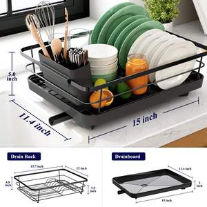 Oem/ODM chào đón chức năng Kim loại món ăn khô giá tiết kiệm không gian nhà bếp tổ chức & bồn rửa lưu trữ thép thiết kế - Product Image 4