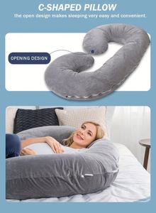 Pregnant Women C-Shaped <b>Maternity</b> <b>Pillow</b> with Adjustable Firmness Pregnancy <b>Pillows</b> for Sleeping - Product Image 3