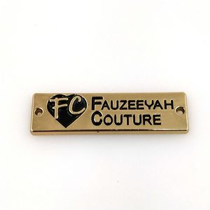 Placa de identificación metálica Desong de 3x0.7cm plateada para etiquetas de ropa - Product Image 3