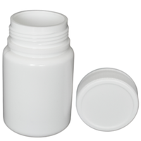 Flacon de médecine HDPE de 60ml-Bouchon à vis avec joint à chaud Récipient solide oral pour pilules Capsules Expédition immédiate